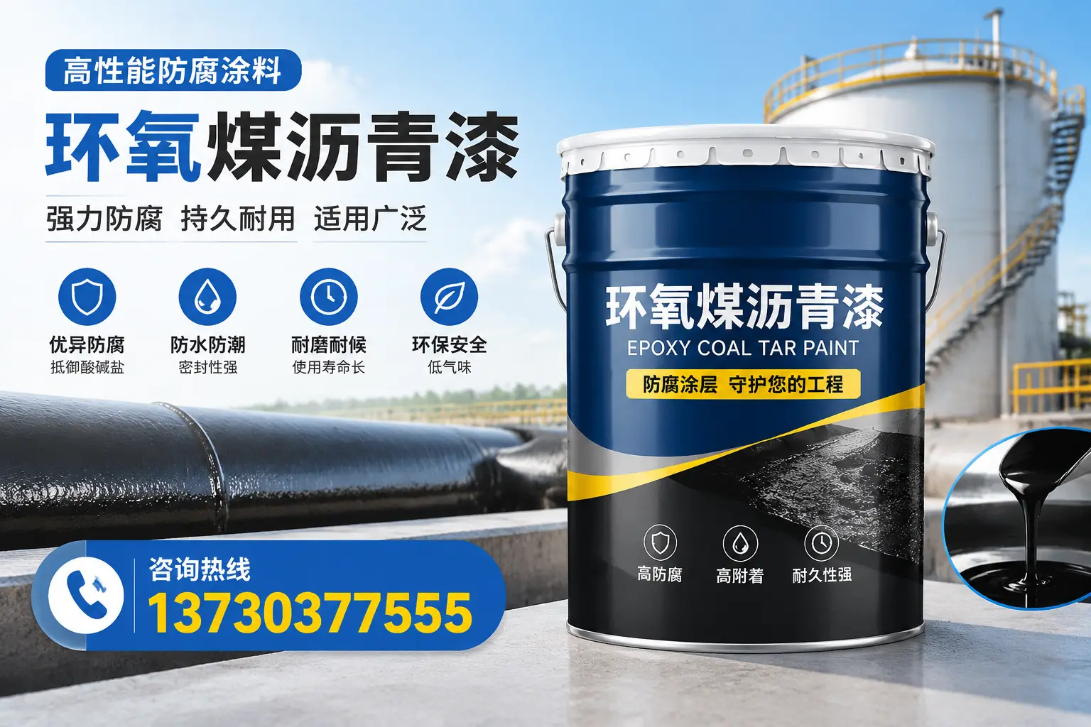 环氧煤沥青漆的耐久性分析，适合吉安的使用场景
